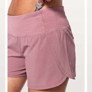 Lululemon Sz 4 Run Times Lined Short II 4" inseam in Figue Mauve Pink W7AK0S